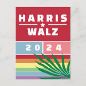 FRAU PRÄSIDENTIN KAMALA HARRIS WALZ 2024 POSTKARTE (Vorderseite)