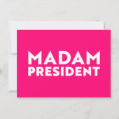 Frau Präsidentin! Moderne, mutige Typografie in he Mitteilungskarte (Vorderseite)