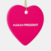 Frau Präsidentin! Moderne Typografie heiß rosa Keramik Ornament (Rechts)