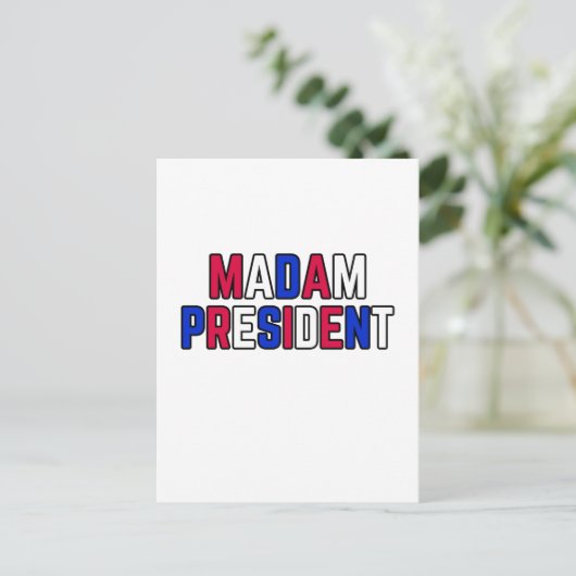 Frau Präsidentin Postkarte (Stehend Vorderseite)