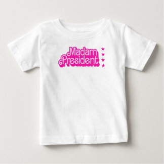 "Frau Präsidentin! Rosa Logo - Retro Baby T-shirt