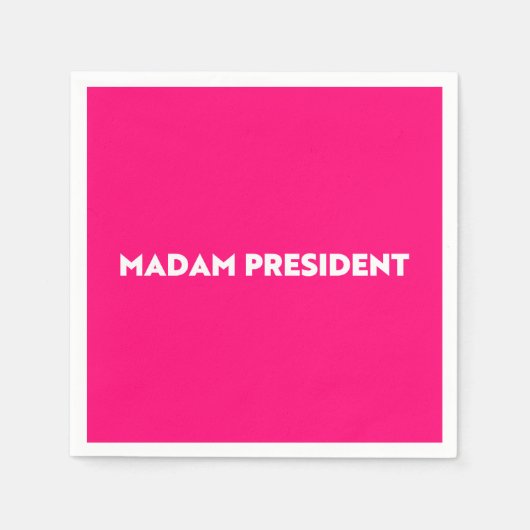 Frau Präsidentin Typografie Serviette (Vorderseite)