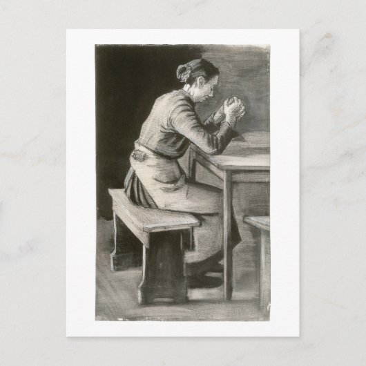 Frau Praying, Vincent van Gogh Postkarte (Vorderseite)