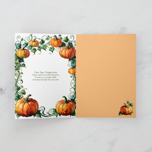 Frau Pumpkin-Eater Note Karte (Innenseite)