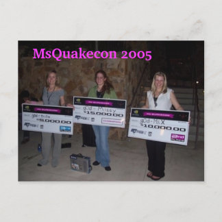Frau Quakecon 2005 Mädchen der Zerstörung gewinnen Postkarte