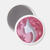 frau quilling magnet (Vorderseite/Rückseite)