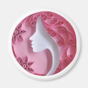 frau quilling magnet