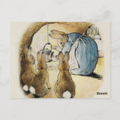 Frau Rabbit Pours Tea von Beatrix Potter Postkarte (Rückseite)