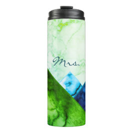 Frau Rainbow Marble Mountains Farbe Block Custom Thermosbecher