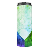 Frau Rainbow Marble Mountains Farbe Block Custom Thermosbecher (Rückseite)