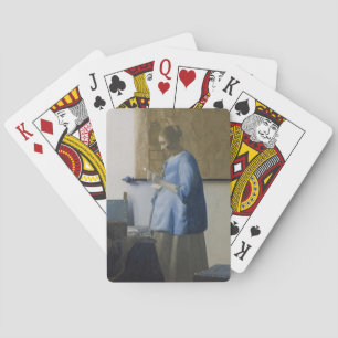 Frau Reading a Letter, c.1662-63 (Öl auf Leinwand) Spielkarten