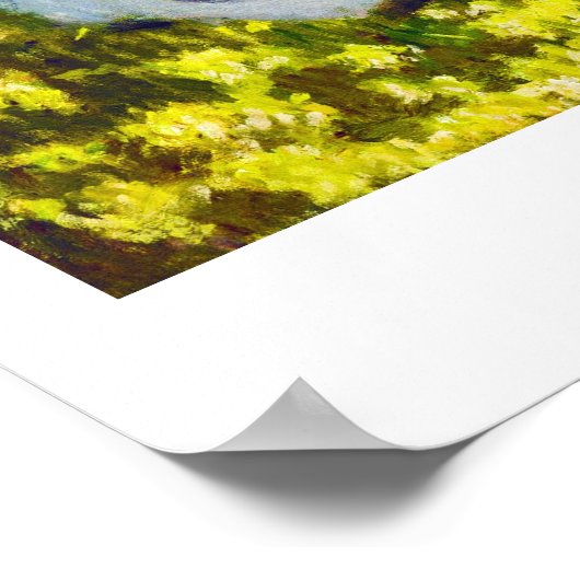 Frau Reading Claude Monet Poster (Ecke)