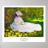 Frau Reading Claude Monet Poster (Vorne)
