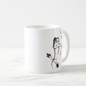 Frau Recurve Bogenschützen Kaffeetasse (VorderseiteRechts)