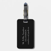 Frau Reise Gepäckmarke | Gatsby inspiriert Gepäckanhänger (Rückseite vertikal)