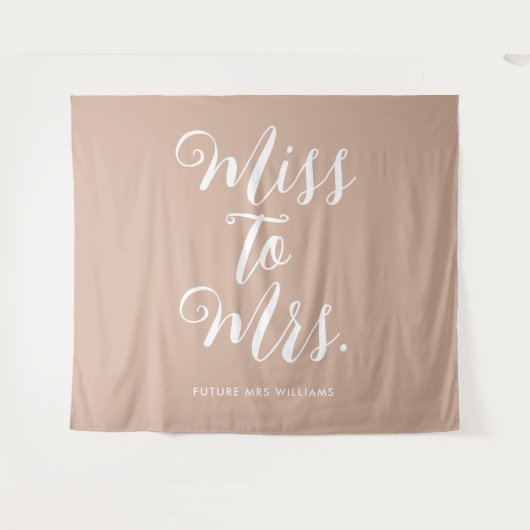 Frau Retro Desert Theme Beige Bachelorette Wandteppich (Vorderseite (Horizontal))