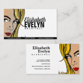 Frau Retro Visitenkarte (Vorne/Hinten)