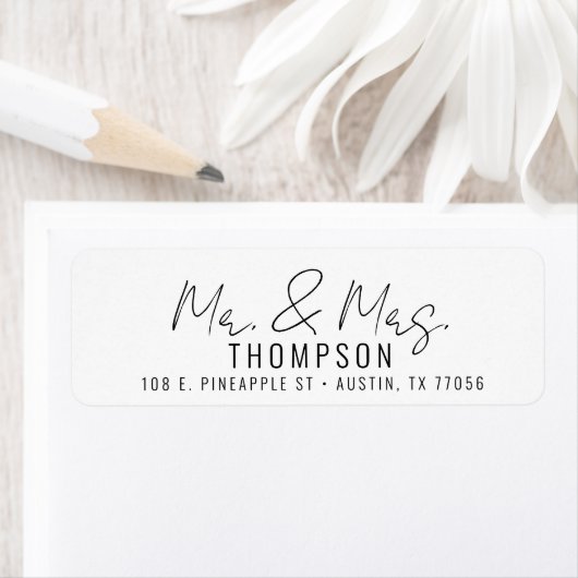 Frau Return Address Label Modern Chic (Insitu)