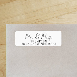 Frau Return Address Label Modern Chic