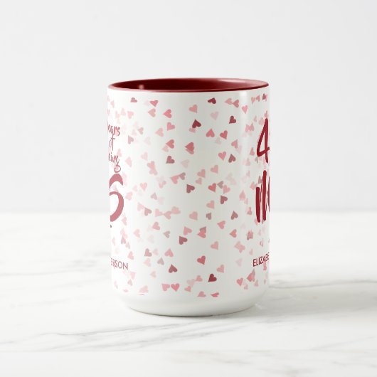 Frau Right Fun 40. Ruby Wedding Anniversary Tasse (Zentrum)