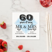 Frau Right Fun Diamond 60. Hochzeitstag Serviette (Beispiel)