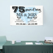 Frau Right Fun Diamond 75. Hochzeitstag Banner (Messeveranstaltung)