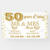 Frau Right Fun Golden 50. Hochzeit Banner (Horizontal)