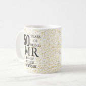 Frau Right Fun Golden 50. Hochzeit Kaffeetasse (Vorderseite Links)