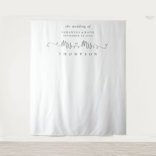 Frau Rings Lesbian Wedding Foto Hintergrund Wandteppich (Vorderseite)