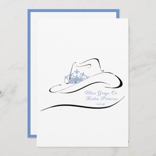 Frau Rodeo Crown Pageant Mitteilungskarten (Vorne/Hinten)
