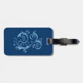 Frau, Rolle-Gepäckanhänger im Blau Gepäckanhänger (Rückseite horizontal)