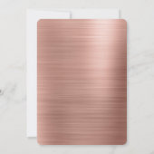 Frau Rose Gold | Rosa Brautparty Einladung (Rückseite)