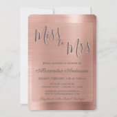 Frau Rose Gold | Rosa Brautparty Einladung (Vorderseite)