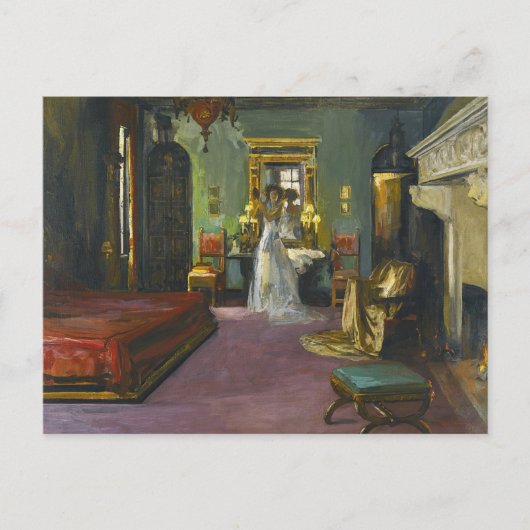 Frau Rosen's Bedroom | Sir John Lavery Postkarte (Vorderseite)