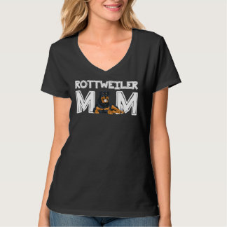 Frau Rottweiler Mama Mutter S Day Rottweiler T-Shirt
