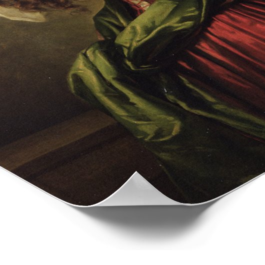 Frau Rousseau und ihre Tochter, 1789 Poster (Ecke)