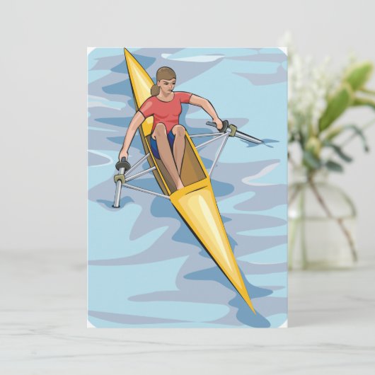 Frau Rower Einladung (Stehend Vorderseite)