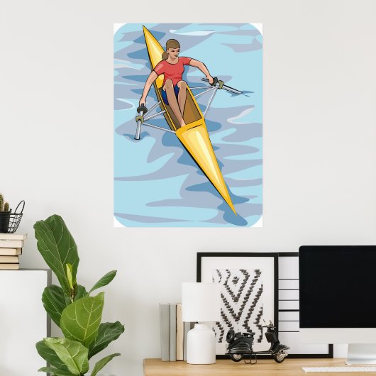 Frau Rower Poster (Heimbüro)