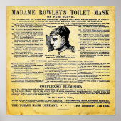 Frau Rowley's Toilettenmaske Poster (Vorne)