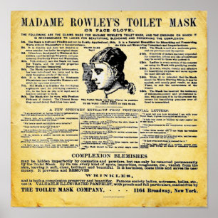Frau Rowley's Toilettenmaske Poster