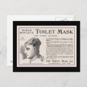 Frau Rowleys Werbung für die Toilettenmaske Postkarte (Vorne/Hinten)