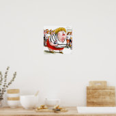 Frau Rugby Player - Rugby-Malerei Poster (Küche)