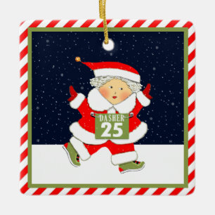 Frau Runner Keramikornament