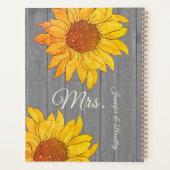 Frau Rustic Wood Grey Yellow Sunflower Planer (Rückseite)