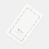 Frau Sage Green Modern Wedding Dinner Serviette (Ecke)