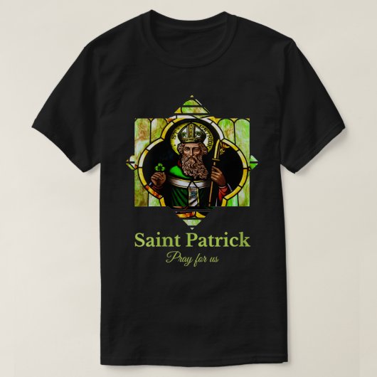 Frau Saint Patrick beten für uns Irland Männer Fra T-Shirt (Design vorne)