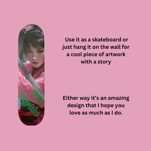 Frau Samurai Skateboard