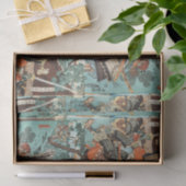 FRAU SAMURAI TOMOE GOZEN HORSEBACK IM KAMPF SEIDENPAPIER (Geschenk)