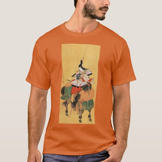FRAU SAMURAI TOMOE GOZEN HORSEBACK japanische Kuns T-Shirt (Vorderseite)