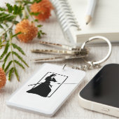 Frau Samurai Warrior mit Schwert Schlüsselanhänger (Vorderseite rechts)